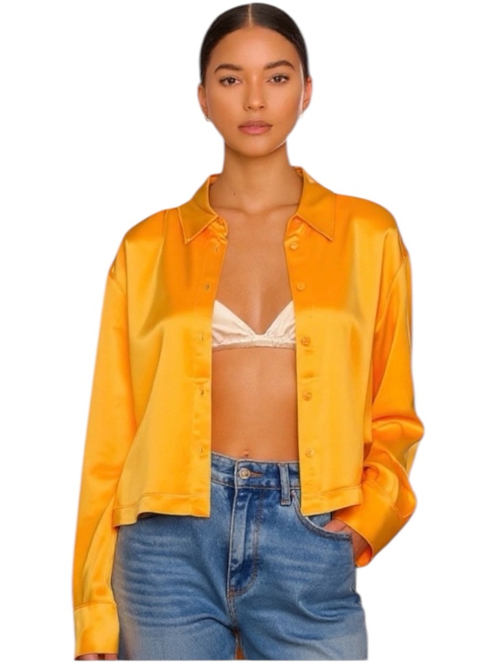 NWT Weekend Stories Celestina Shirt in Melon - Picture 1 of 10